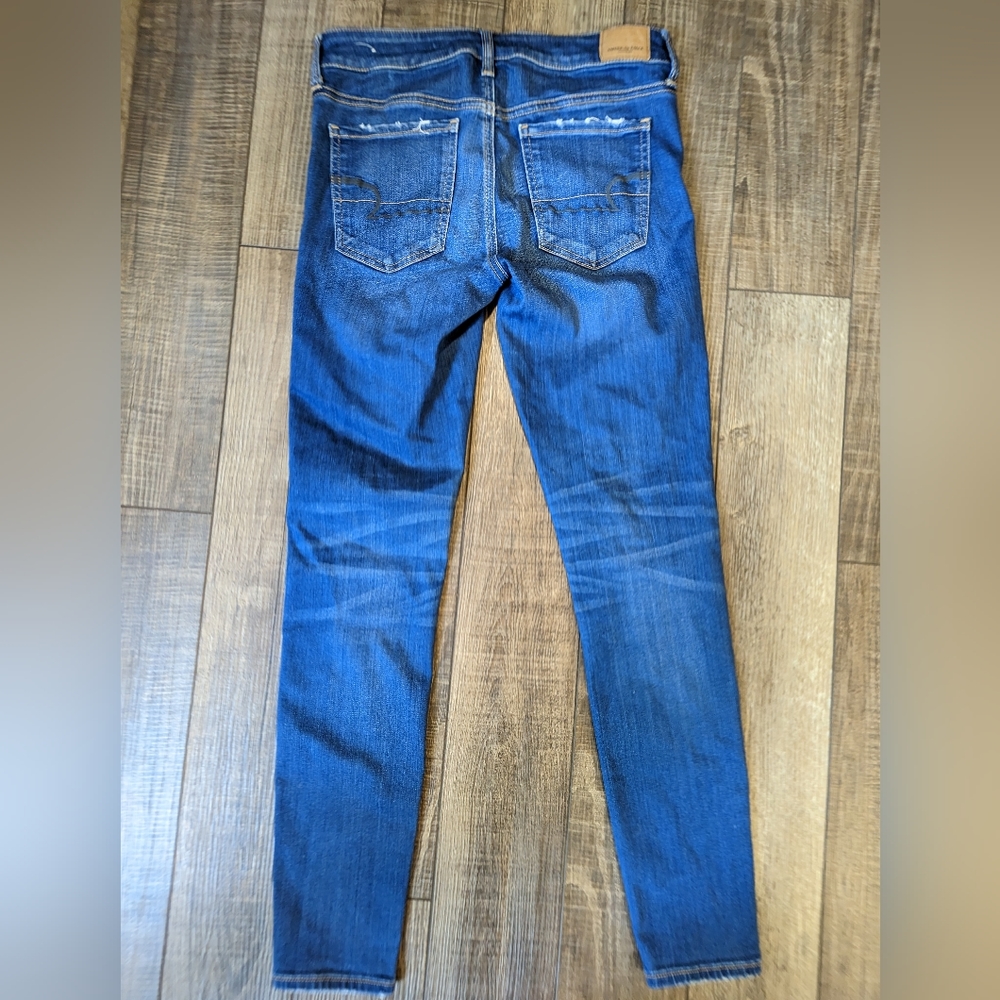American Eagle Super Stretch X Stonewash Jegging Jeans Size 6 Regular - Picture 5 of 5
